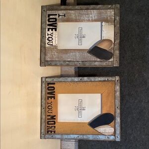 GANZ Love-Themed Picture Frame Set - Brown, Cream, Black